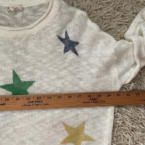 Kem & Thread sweater Semi- sheer Star print - Picture 5 of 12
